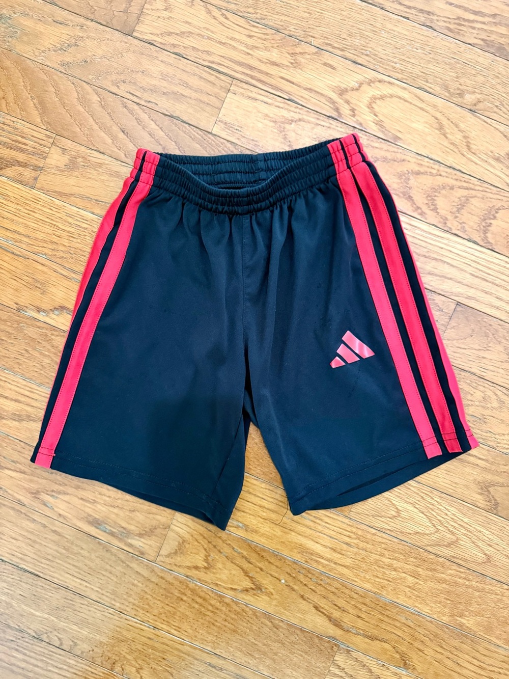 adidas Athletic Shorts with Red Stripes